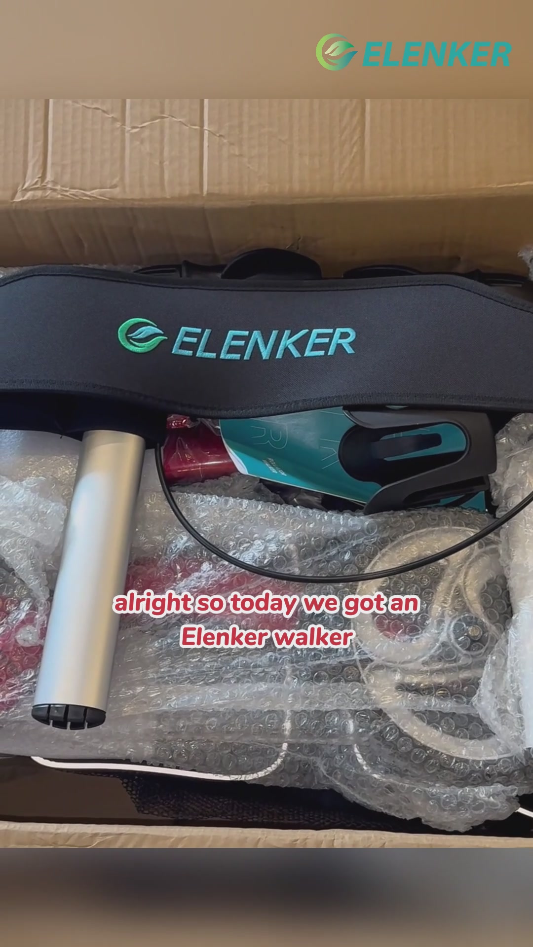 Elenker Compact Foldable Rollator Walker with Seat and 10